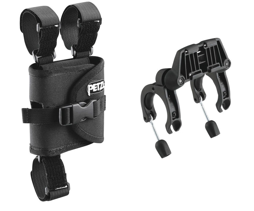 PETZL plates for mounting DUO Headlamps on bicycle handlebars