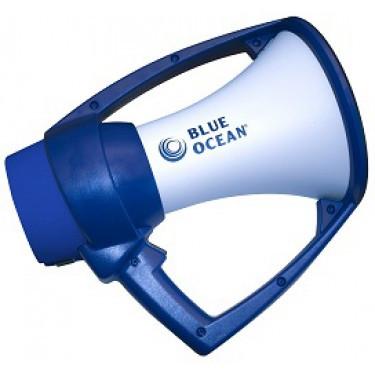 Blue Ocean Rugged Megaphone - Blue and White - ExtremeMeters.com