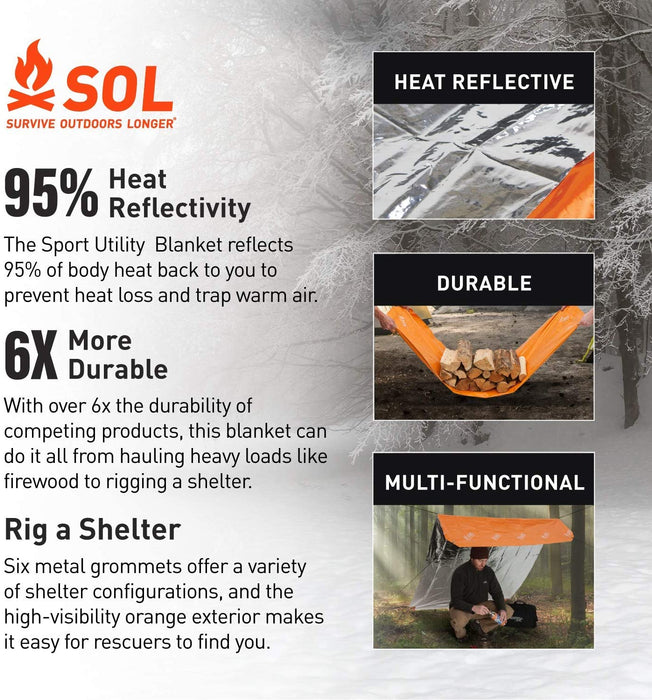 S.O.L. Sport Utility Heat Reflective Blanket